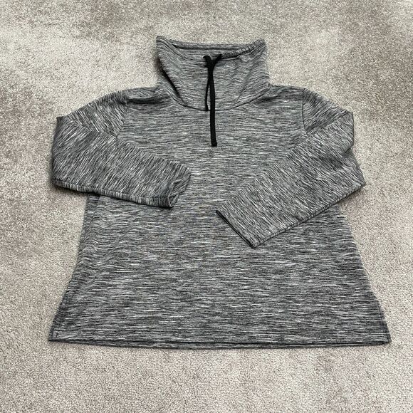 Columbia Pullover Sweatshirt Womens 1X Heather Gray Cowl Neck Drawstring Casual - Picture 1 of 8